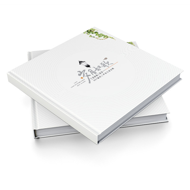 Customized hardcover book with indentation can be customized logo student album