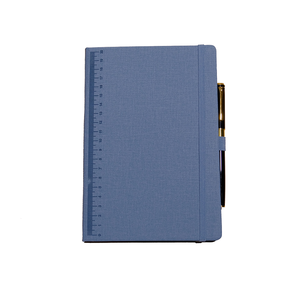 Pu Hardcover Notebook with Straps with Pen