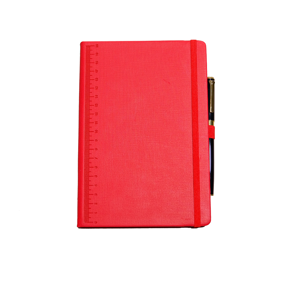 Pu Hardcover Notebook with Straps with Pen