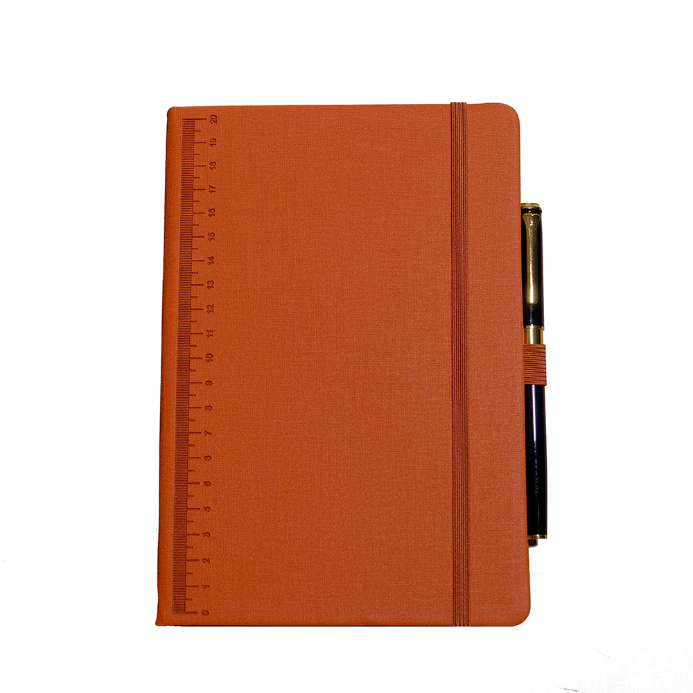 Pu Hardcover Notebook with Straps with Pen